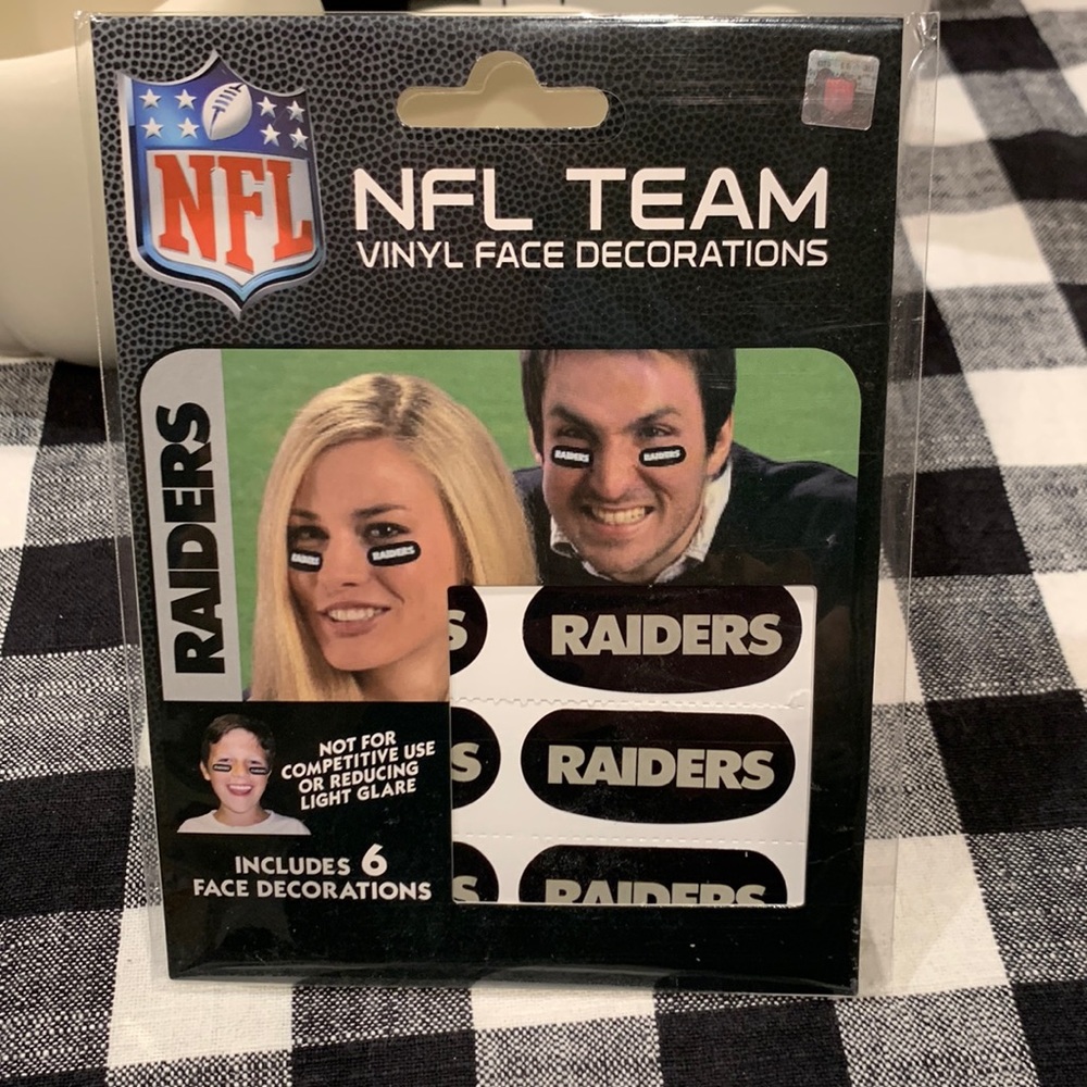 NFL Las Vegas Raiders Team Vinyl Face Decorations